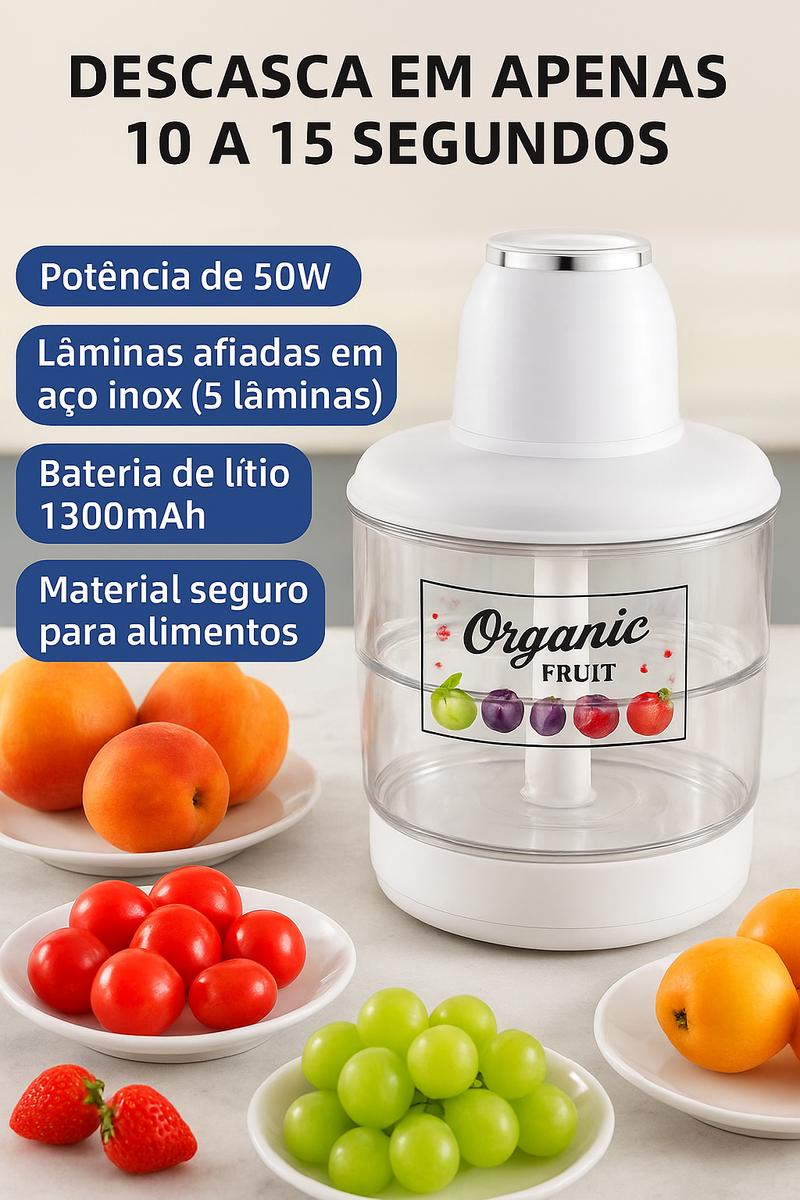 🍑 Nova Máquina Automática de Descascar Frutas – Portátil & Sem Fio 🍇