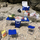 Super Caixa Térmica Cooler Multifuncional 32 L Com Mesa E Cadeira Praia Camping 5 Em 1