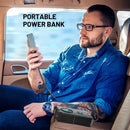 ✅ Compressor de Ar Portátil 3 em 1 - Power Bank 12.000mAh + Lanterna + Partida Veicular